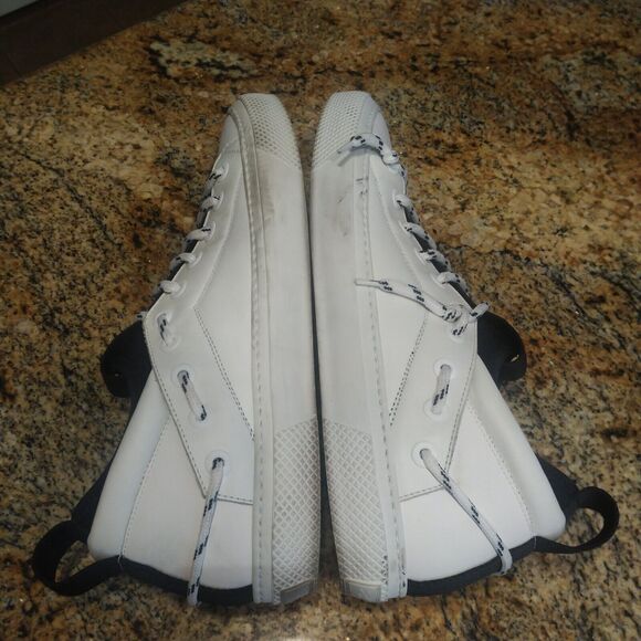 Bruno Bordese Men\'s Triangular Black/White Leather Sneakers Laces Size 9 US 43 main image 6